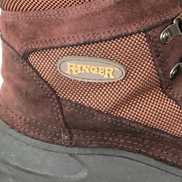 Ranger Brown Leather Suede Rubber Soles Comfort Snow Boots Men 12 main image 4